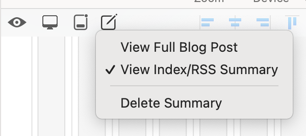 view idex rss summary icon